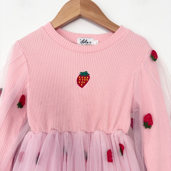 Lola & the boys strawberry tulle dress - Picture 2 of 6